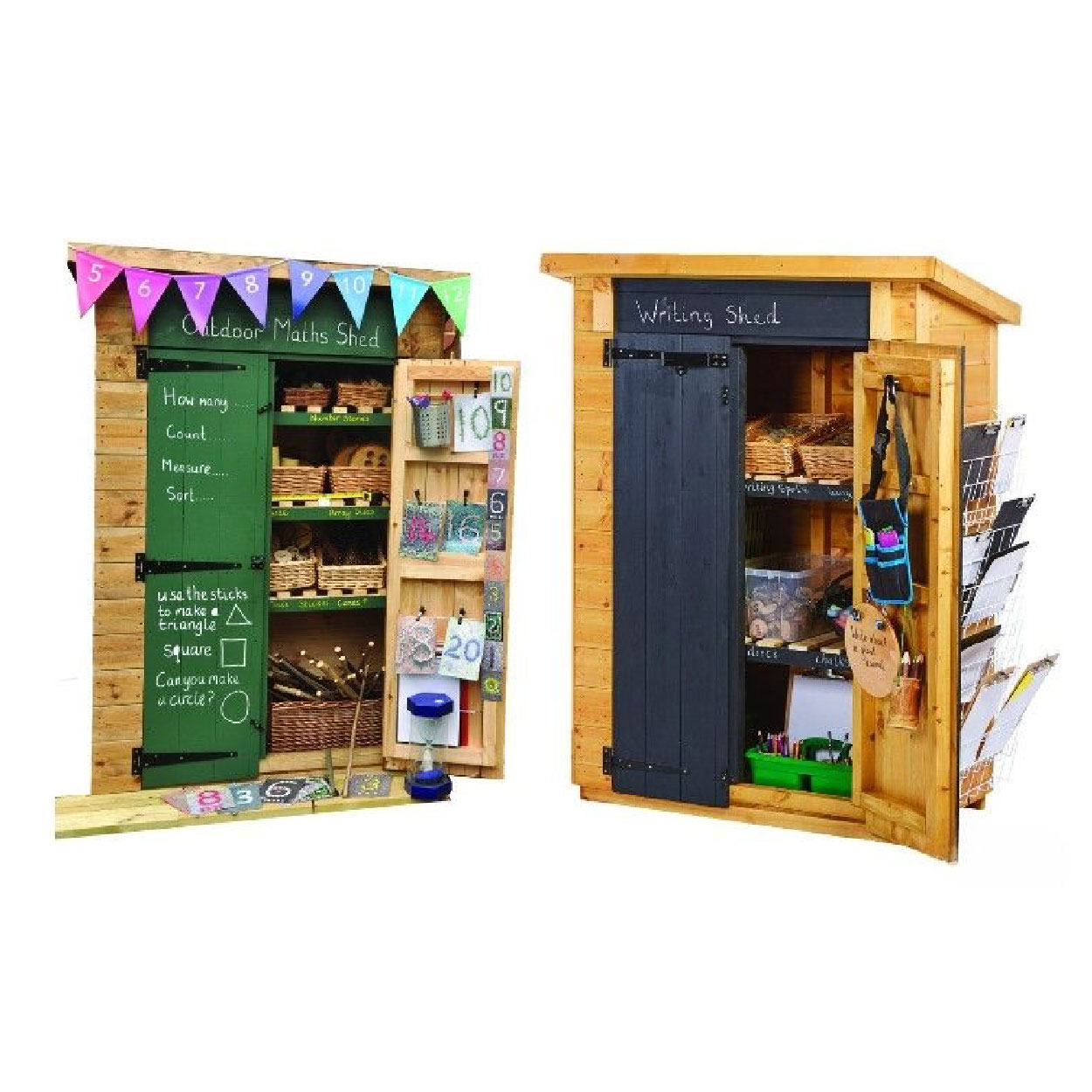 View Our Curriculum Sheds - Maths & Writing Sheds - Set of 2
